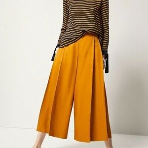 NWOT Mustard Yellow Wide Leg Trousers